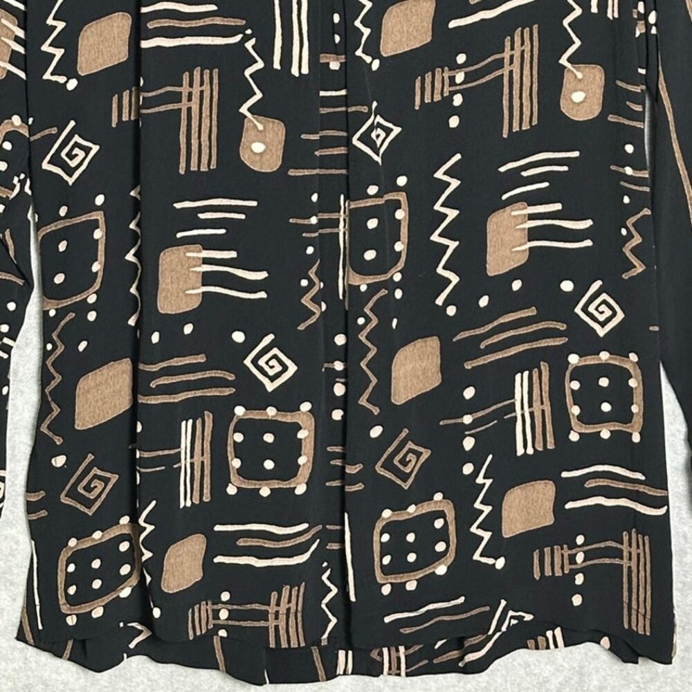 Chicos Design Vintage Sz‎ S Aztek Tribal Tunic Blouse Button Up Western Abstract - Picture 13 of 14